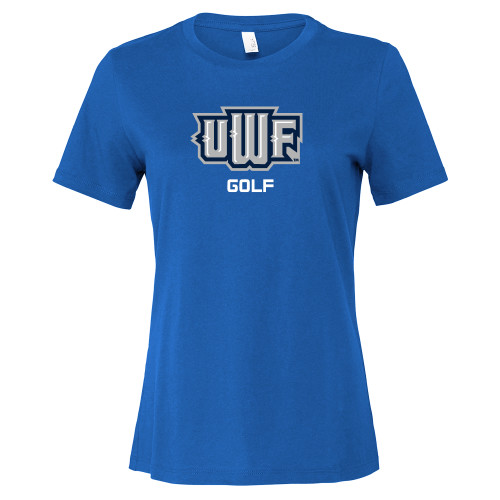  Bella + Canvas Womens Royal Relaxed Cotton T Shirt - UWF Golf