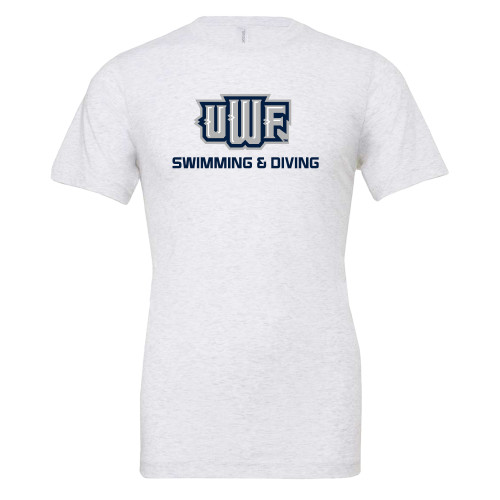 Bella + Canvas Ash Grey Jersey Cotton T Shirt - UWF Swimming and Diving