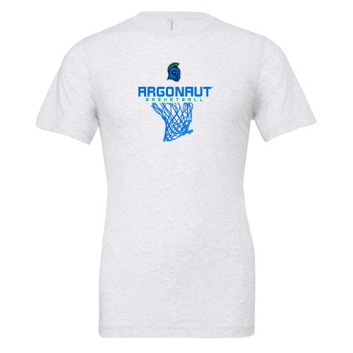  Bella + Canvas Ash Grey Jersey Cotton T Shirt - UWF Basketball Net Design