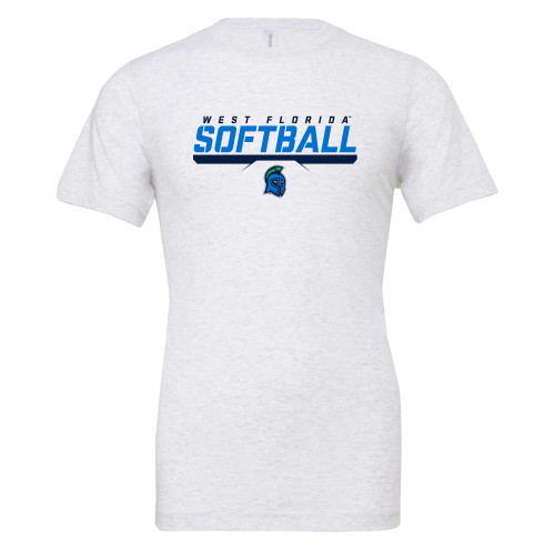  Bella + Canvas Ash Grey Jersey Cotton T Shirt - UWF Softball Design