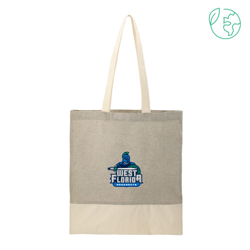  Split Recycled Grey Cotton Twill Convention Tote - West Florida Argonauts