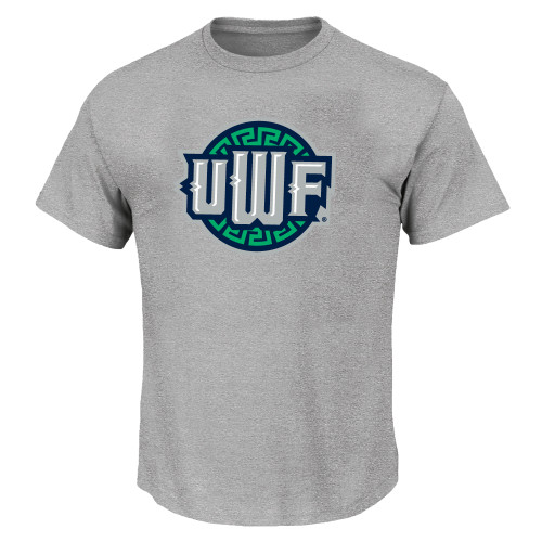 Tall Heather Grey T Shirt - UWF Shield