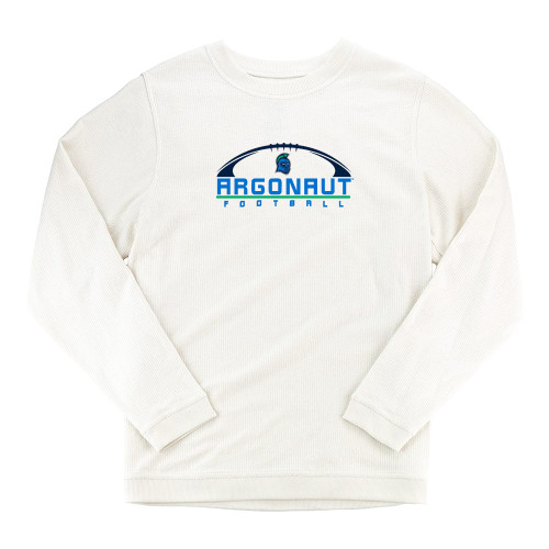  Boxercraft Womens Cream Corded Crew - UWF Football Design