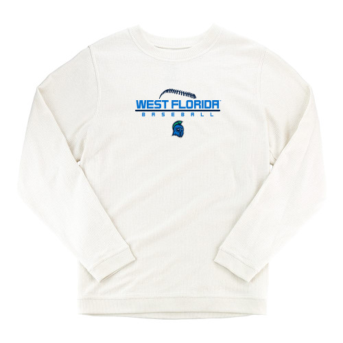  Boxercraft Womens Cream Corded Crew - UWF Baseball Design