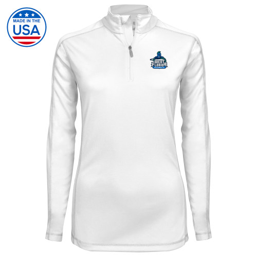  Syntrel Womens White Interlock 1/4 Zip - West Florida Argonauts