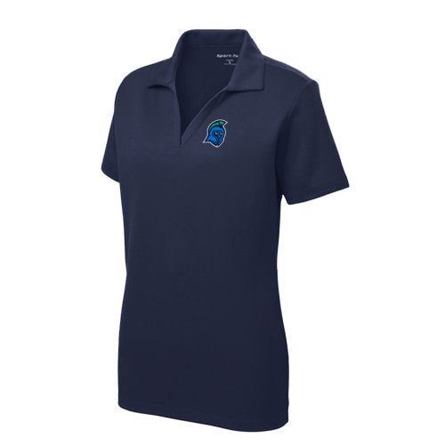  Womens Navy Dry Mesh Polo - Argonaut Head