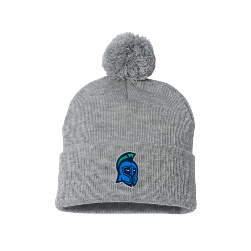  Sportsman Heather Grey Pom Pom Cuffed Beanie - Argonaut Head