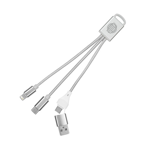  3 in 1 Silver Cable - UWF Shield Engraved
