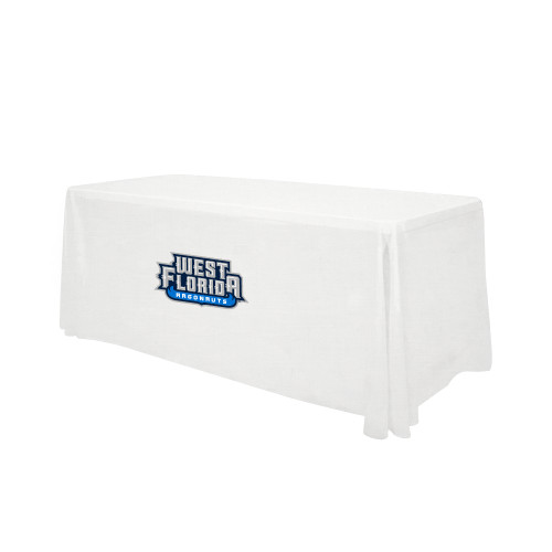 White 6 foot Table Throw - West Florida Argonauts Wordmark