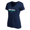 Thumbnail image for  Womens Plus Navy V Neck T Shirt