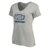 Thumbnail image for  Womens Plus Heather Grey V Neck T Shirt