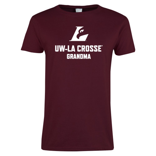  Womens Maroon Short Sleeve Tee - UWL Grandma