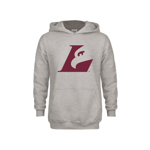  Youth Grey Fleece Hood - Eagle L