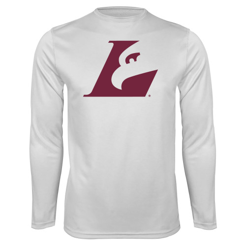  White Performance Long Sleeve Shirt - Eagle L