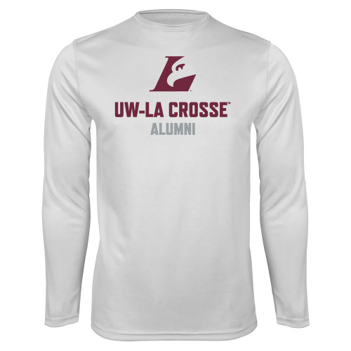  White Performance Long Sleeve Shirt - UWL Alumni