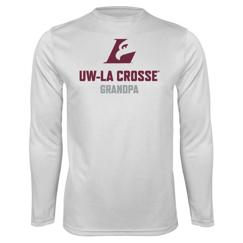  White Performance Long Sleeve Shirt - UWL Grandpa