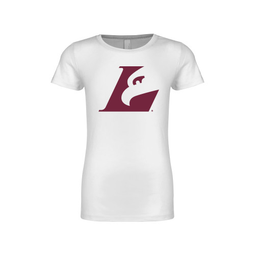  Next Level Girls White Fashion Fit T Shirt - Eagle L