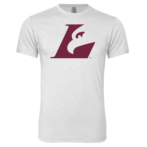  Next Level Heather White Triblend Tee - Eagle L
