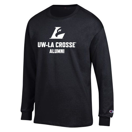  Champion Black Long Sleeve T Shirt - UWL Alumni