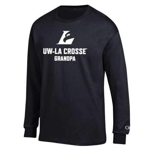  Champion Black Long Sleeve T Shirt - UWL Grandpa