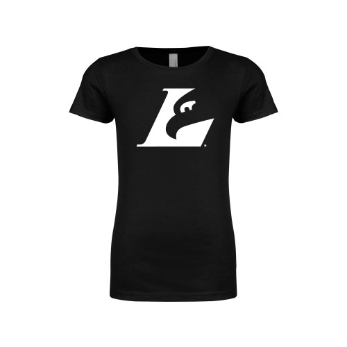  Next Level Girls Black Fashion Fit T Shirt - Eagle L