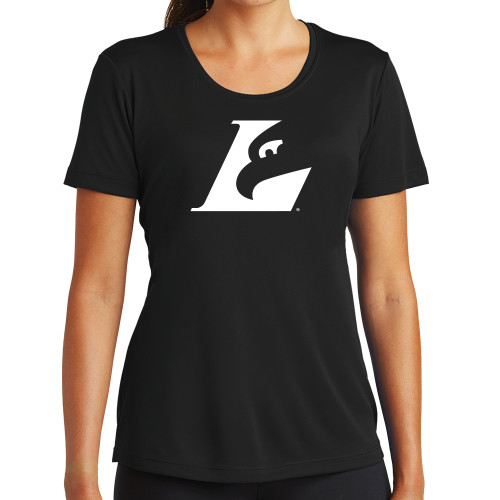  Womens Black Performance Tee - Eagle L
