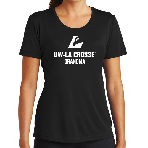  Womens Black Performance Tee - UWL Grandma
