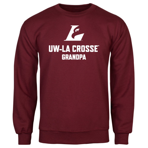  Maroon Fleece Crew - UWL Grandpa