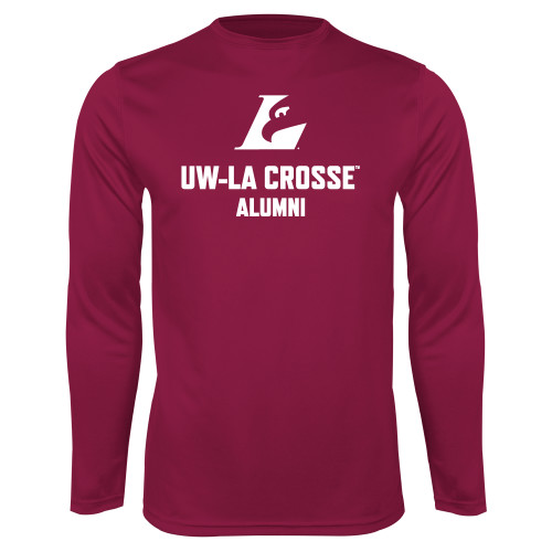  Maroon Performance Long Sleeve Shirt - UWL Alumni