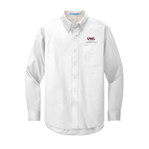  White Twill Button Down Long Sleeve - UWL Geography and Environmental Science