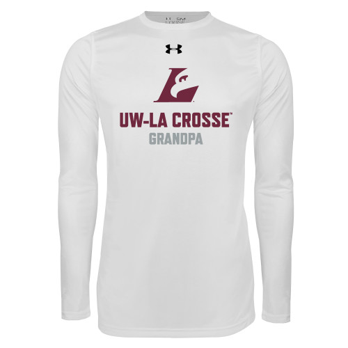  Under Armour White Long Sleeve Tech Tee - UWL Grandpa