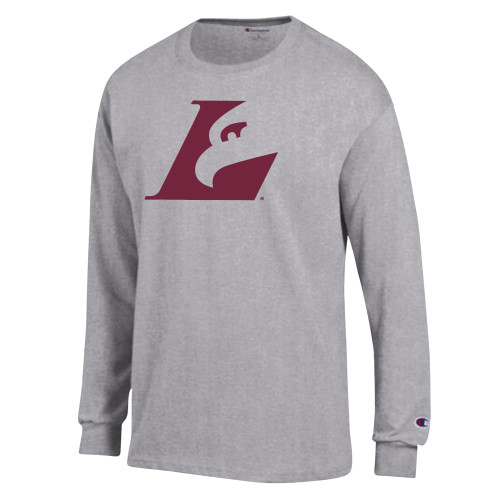  Champion Oxford Grey Long Sleeve T Shirt - Eagle L