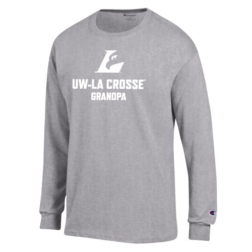  Champion Oxford Grey Long Sleeve T Shirt - UWL Grandpa