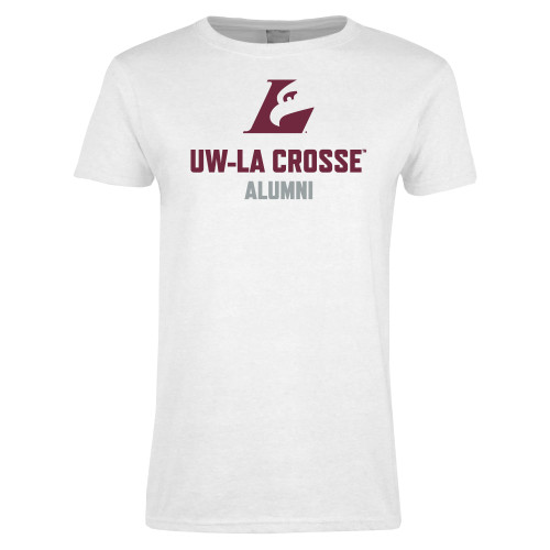  Womens White Short Sleeve Tee - UWL Alumni