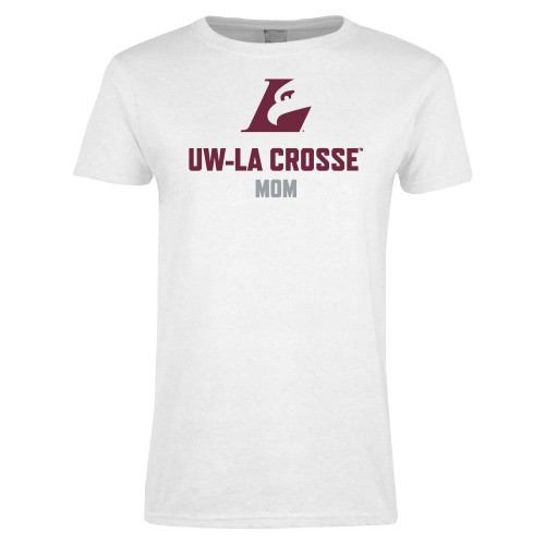  Womens White Short Sleeve Tee - UWL Mom