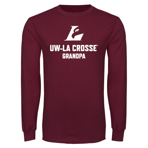  Maroon Long Sleeve T-Shirt - UWL Grandpa