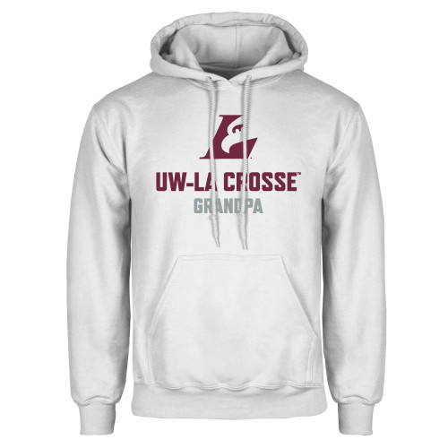  White Fleece Hoodie - UWL Grandpa