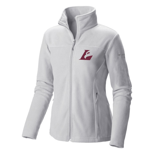  Columbia Womens Full Zip White Fleece Jacket - Eagle L EMB