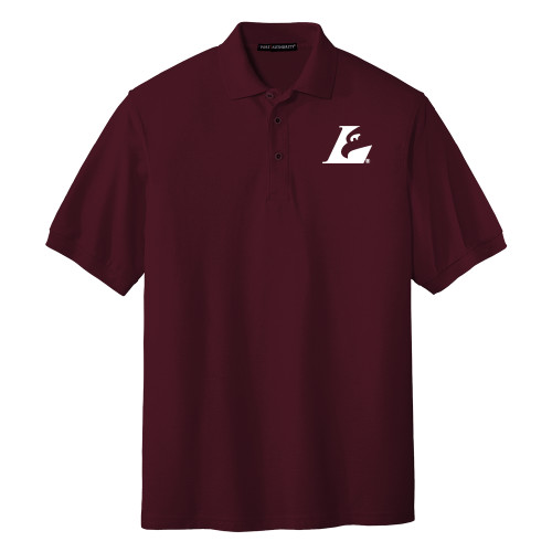  Maroon Silk Touch Polo - Eagle L EMB