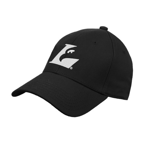 Black Structured Adjustable Pro Style Hat - Eagle L EMB