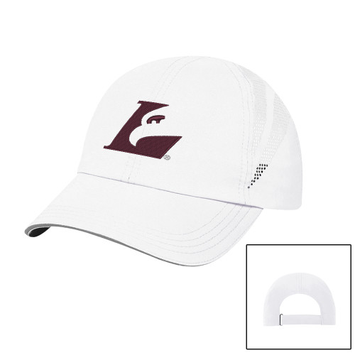  Womens White Performance Cap - Eagle L EMB