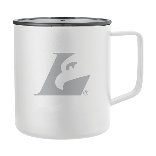  Rover Camp Vacuum Insulated White Mug 14oz - Eagle L Engraved