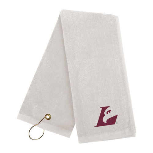  White Golf Towel - Eagle L EMB