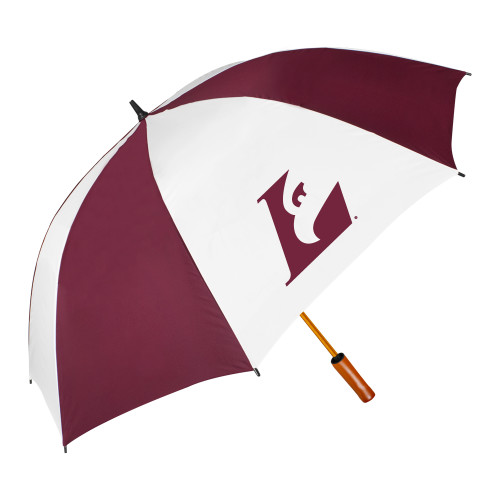  64 Inch Maroon/White Umbrella - Eagle L
