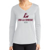 Thumbnail image for  Womens White Performance Long Sleeve V Neck Shirt