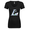 Thumbnail image for  Next Level Womens Black Ideal V Tee