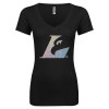Thumbnail image for  Next Level Womens Black Ideal V Tee