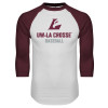 Thumbnail image for  White/Maroon Raglan Baseball T Shirt