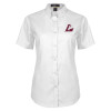 Thumbnail image for  Womens White Twill Button Up Short Sleeve