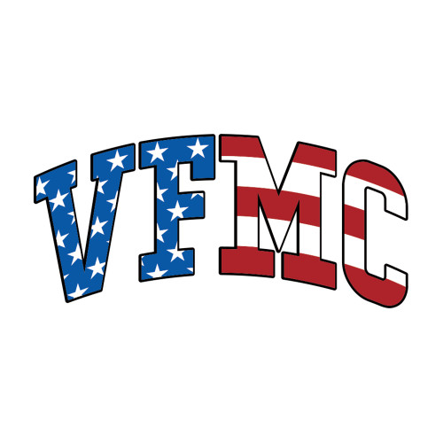  Medium Decal - VFMC American Flag Arched